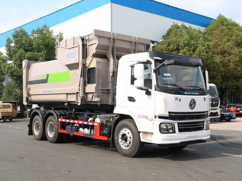陕汽轩德翼6后双桥勾臂垃圾车