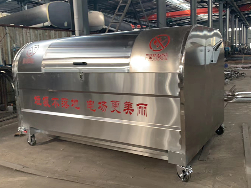 304不锈钢三方垃圾箱