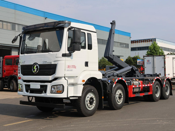 陕汽德龙M3000前四后八勾臂垃圾车